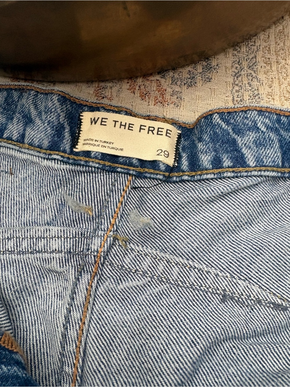 We The Free Blue Floral-Print Relaxed Jeans - Picture 4 of 4